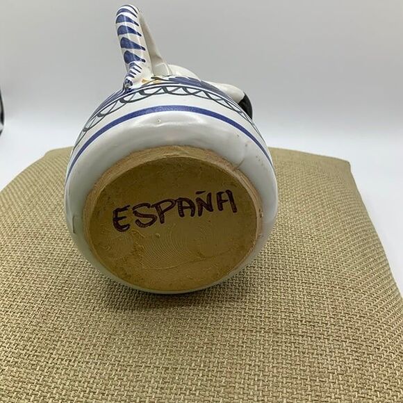 Cow Bull Spanish Art Pottery Ceramic Vintage Espania Spain Creamer - Picture 3 of 8